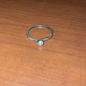 Silver Ring With Pearl
